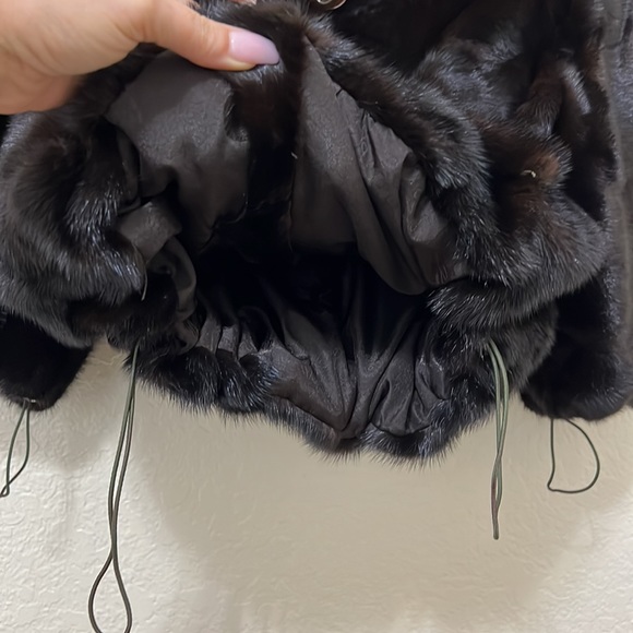 Genuine mink cropped jacket - Picture 7 of 14